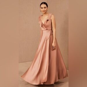 Anthropologie Sachin + Babi Tansy formal Gown apricot satin NWT